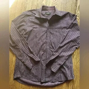 Bugatchi dress shirt mens size large super‎ nice